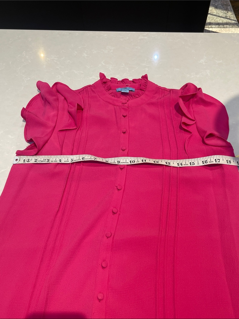 CeCe Fuchsia Pink Ruffle Mini Dress - Picture 8 of 8